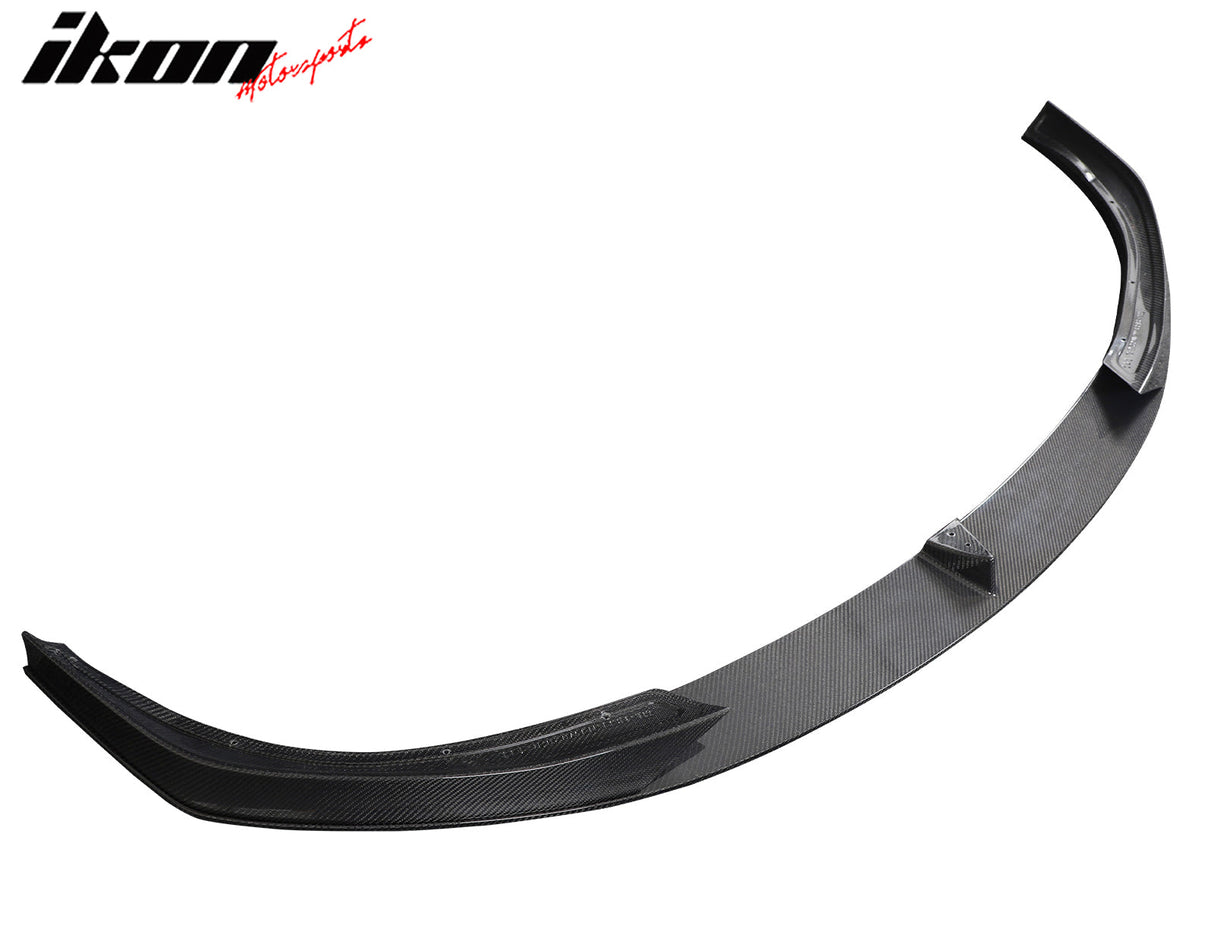 2021-2025 Tesla Model S Gloss Black V Front Bumper Lip Carbon Fiber