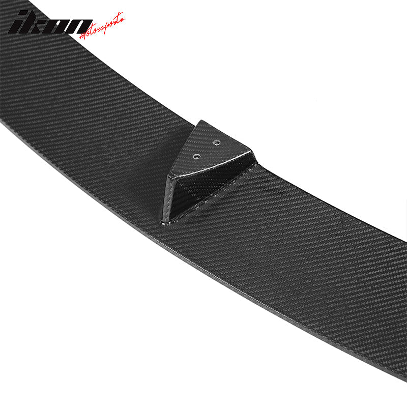 2021-2025 Tesla Model S Gloss Black V Front Bumper Lip Carbon Fiber