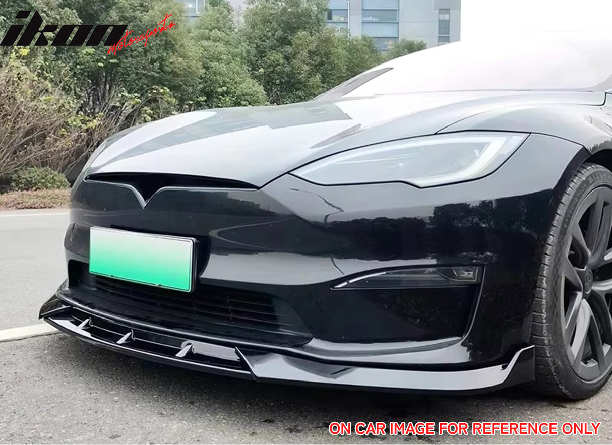 2021-2024 Tesla Model S IK Style 3PCS Front Bumper Lip Painted PP