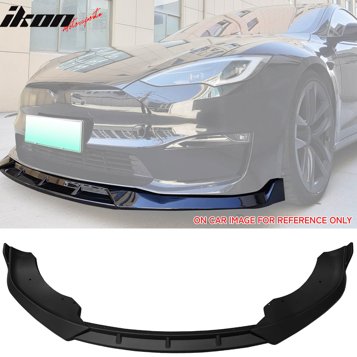 2021-2024 Tesla Model S IK Style 3PCS Front Bumper Lip Painted PP