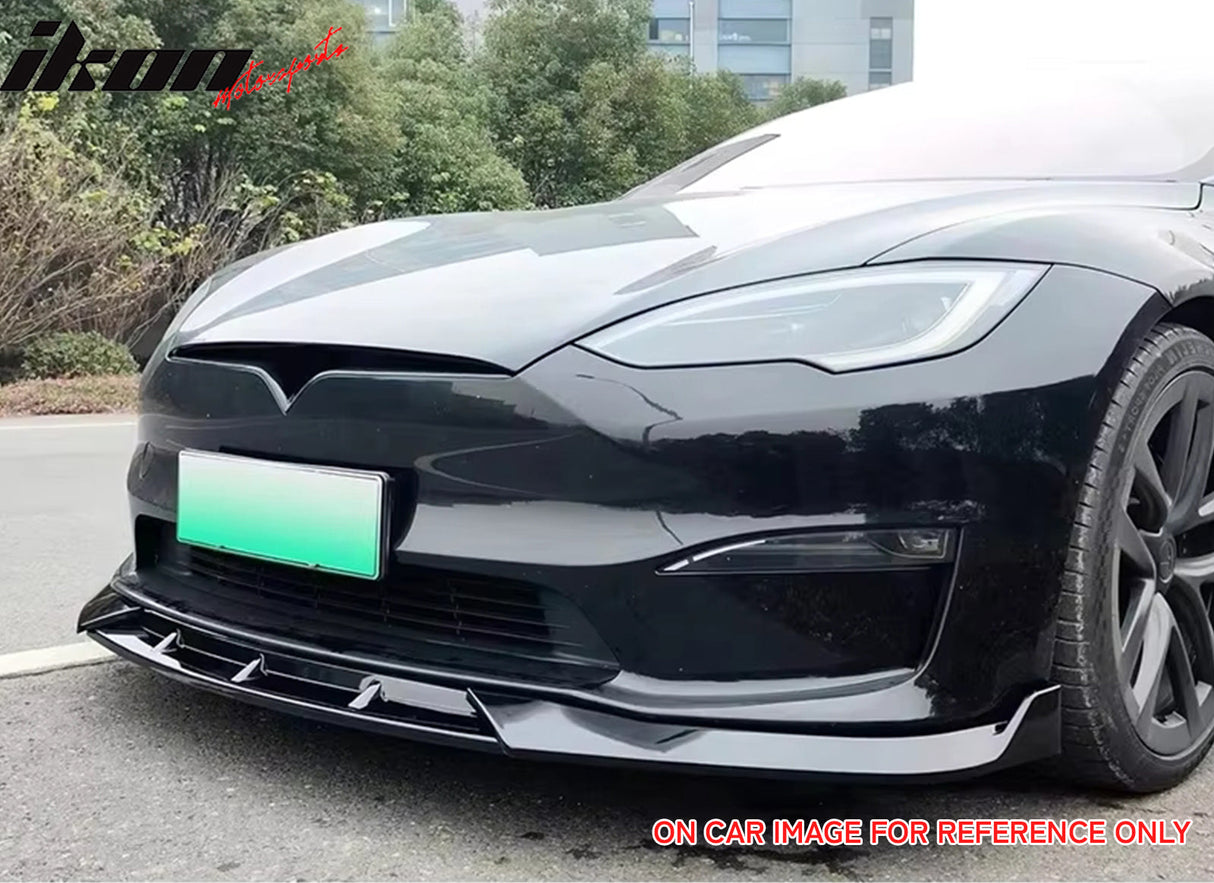 2021-2024 Tesla Model S IK Style 3PCS Front Bumper Lip Painted PP