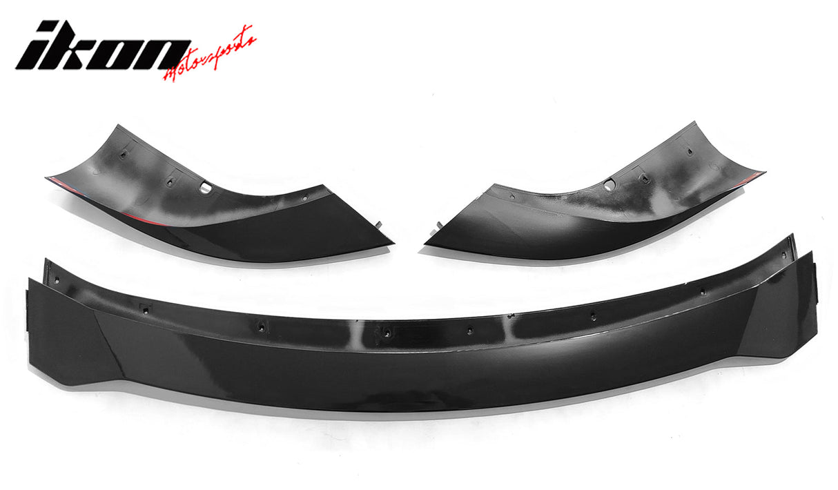 2021-2025 Tesla Model S Track Pack Style Front Bumper Lip Gloss Black