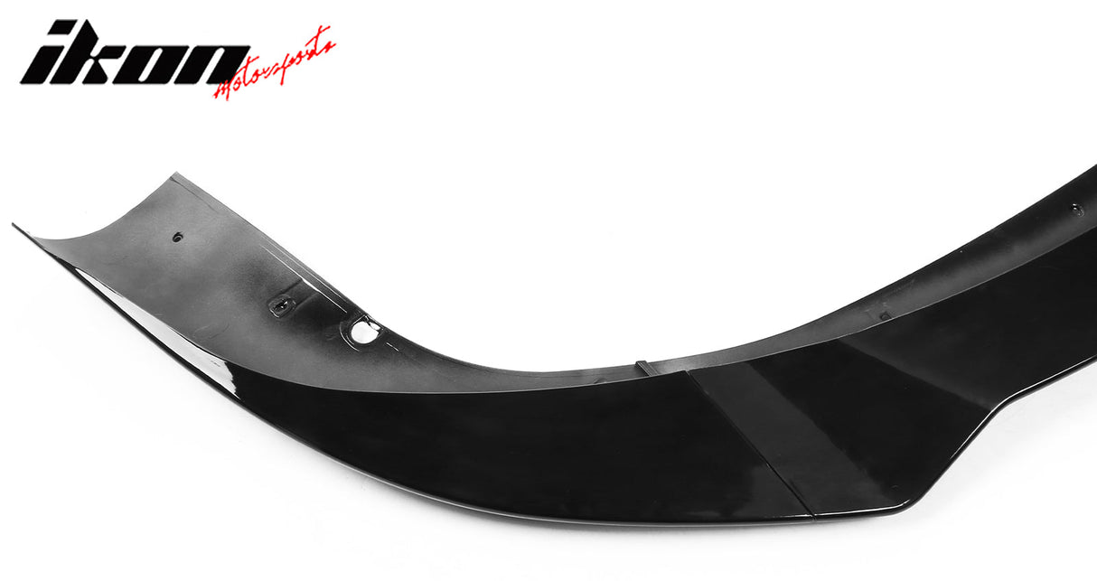 2021-2025 Tesla Model S Track Pack Style Front Bumper Lip Gloss Black
