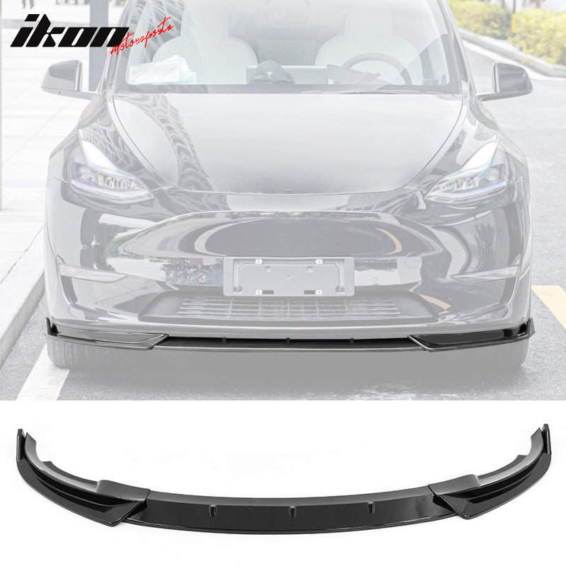 2020-2023 Tesla Y IKON Style Front Bumper Lip PP 3PC