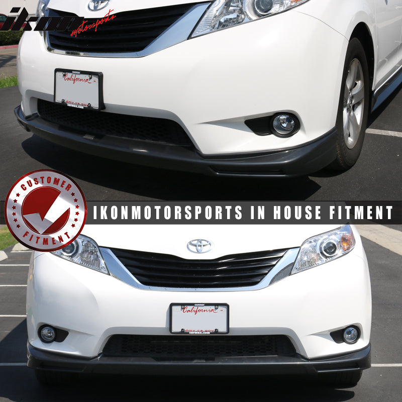 2011-2017 Toyota Sienna XL30 5Dr Van MP Front Bumper Lip Spoiler - ABS
