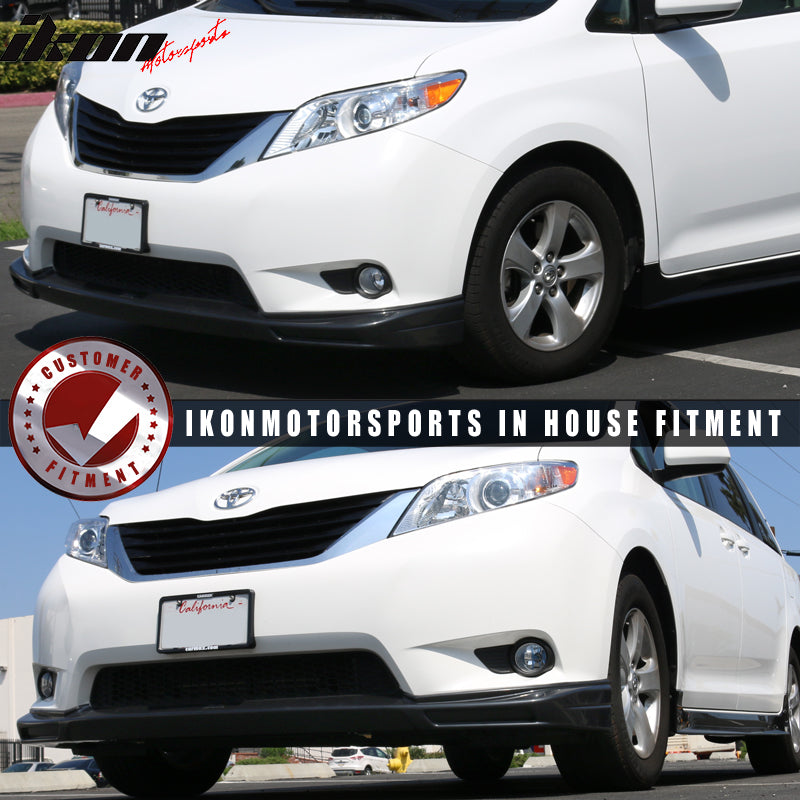 2011-2017 Toyota Sienna XL30 5Dr Van MP Front Bumper Lip Spoiler - ABS