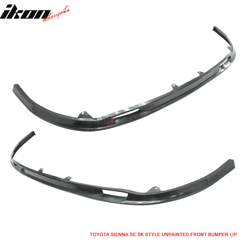 2011-2016 Toyota Sienna XL30 SE SK Style Unpainted Front Bumper Lip PU