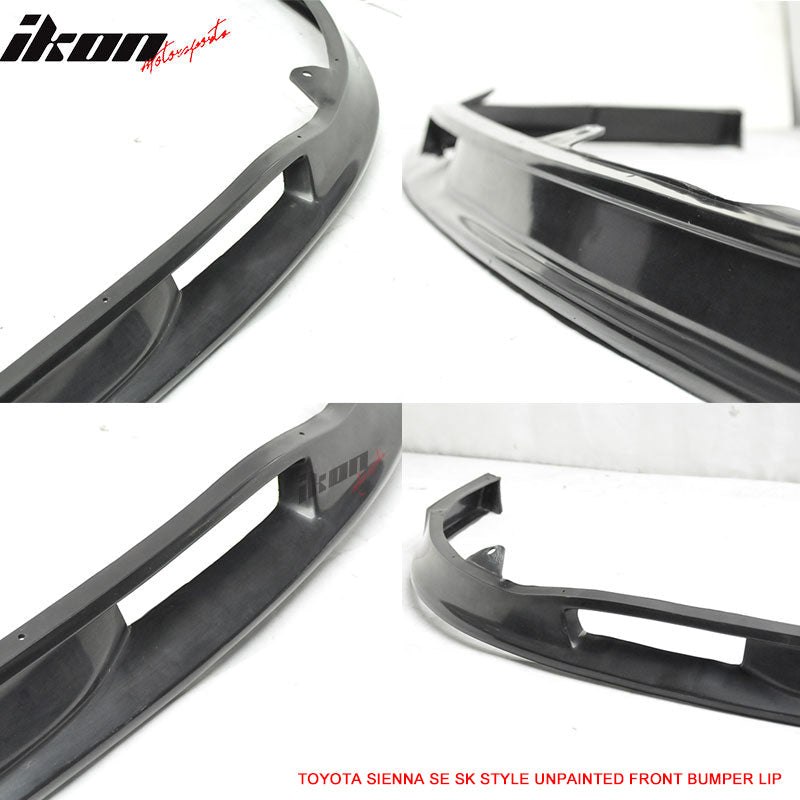 2011-2016 Toyota Sienna XL30 SE SK Style Unpainted Front Bumper Lip PU