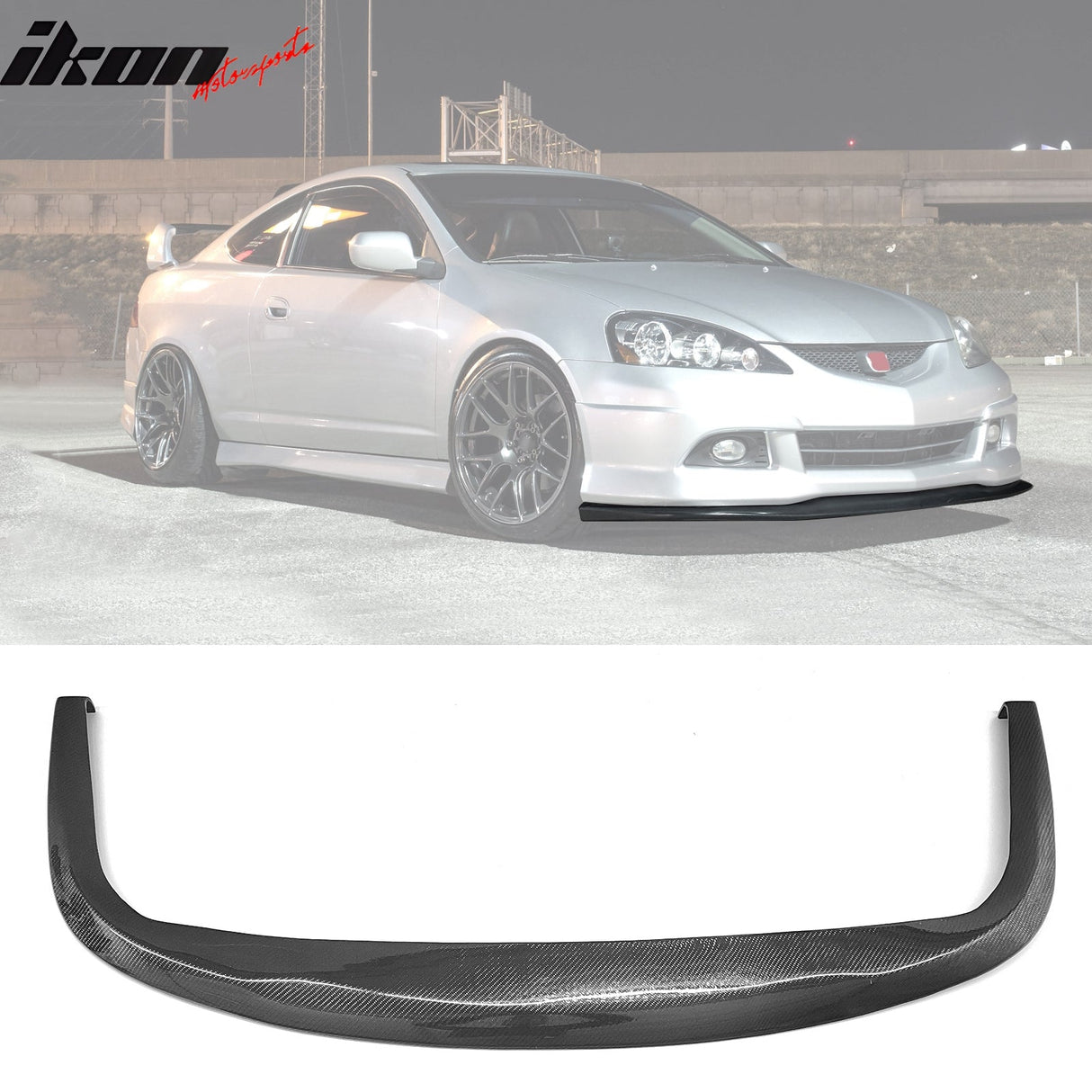 Fits Universal 1PC CS STI Style Carbon Fiber Black Front Bumper Lip