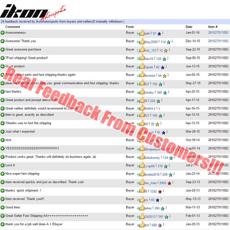 100" Mitsubishi Front Bumper Lip Splitter Chin Spoiler Rubber Foam