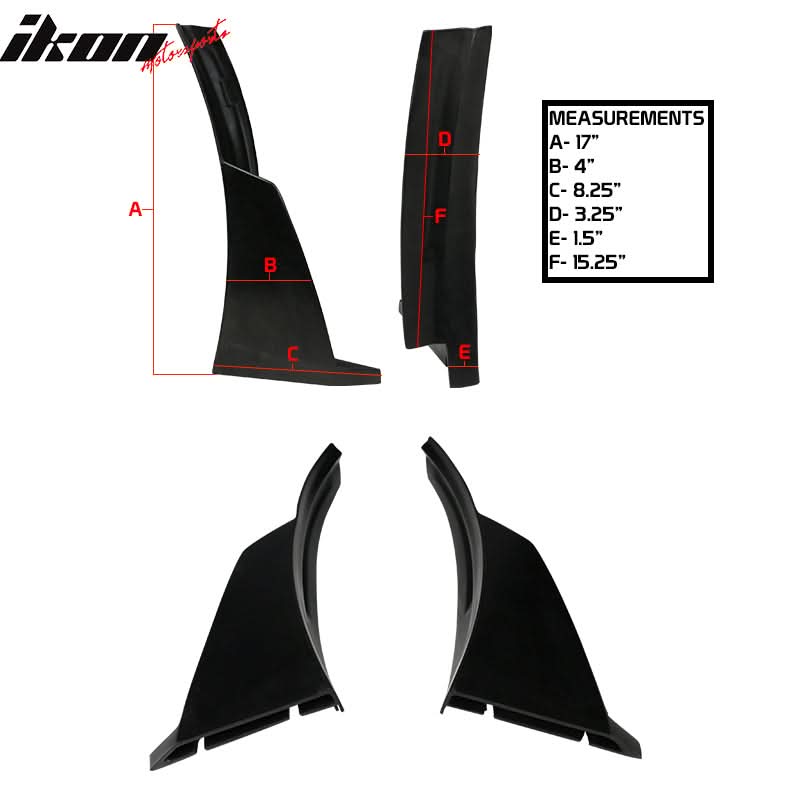 Universal Front Bumper Lip Splitters Winglets Canards PU