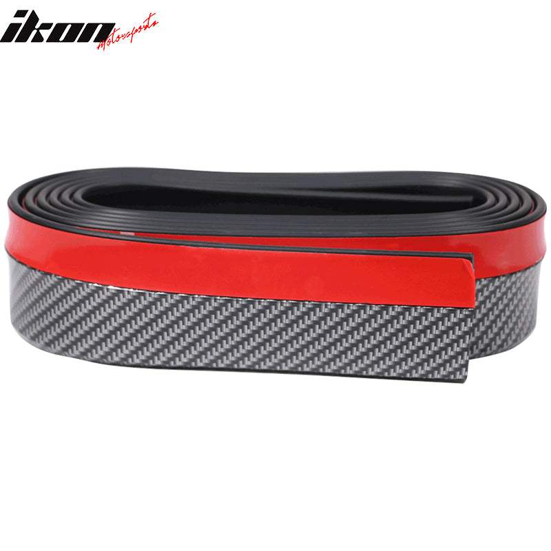 Universal Fitment Carbon Fiber Print CFL Front Bumper Chin Lip PVC