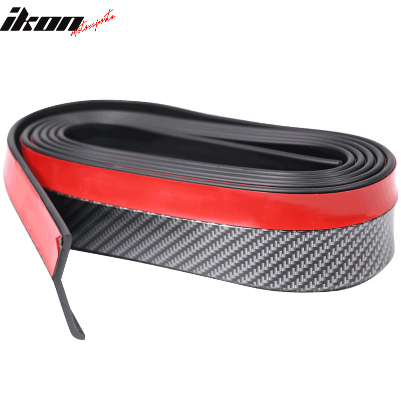 Universal Fitment Carbon Fiber Print CFL Front Bumper Chin Lip PVC