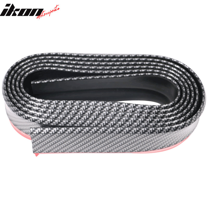 Universal Fitment Carbon Fiber Print CFL Front Bumper Chin Lip PVC