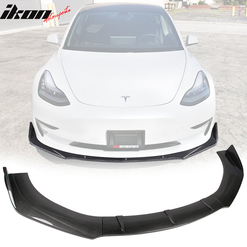 Universal Valance Front Bumper Lip Splitter Chin Spoiler 3PC PP