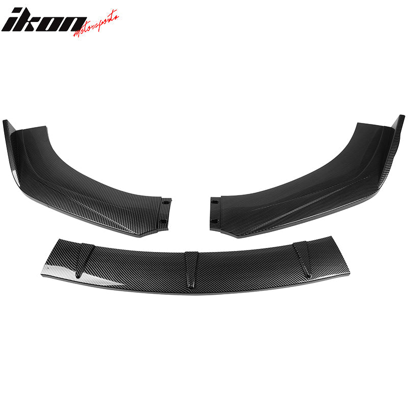 Universal Valance Front Bumper Lip Splitter Chin Spoiler 3PC PP