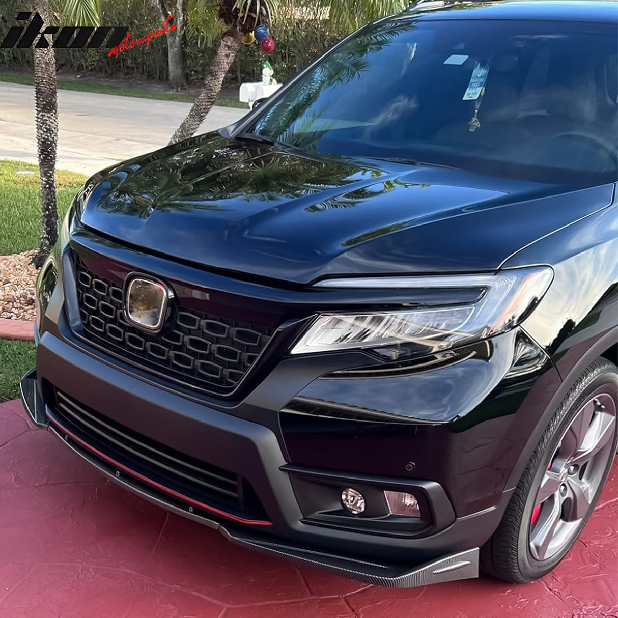 Universal Valance Front Bumper Lip Splitter Chin Spoiler 3PC PP