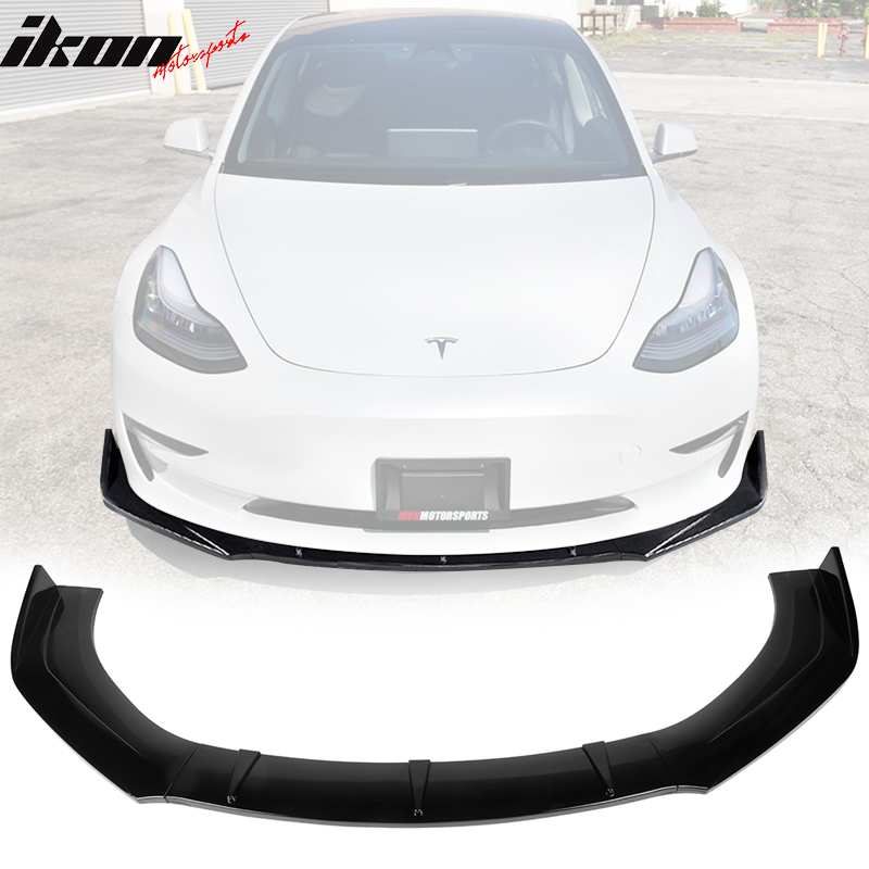 Universal Valance Front Bumper Lip Splitter Chin Spoiler 3PC PP