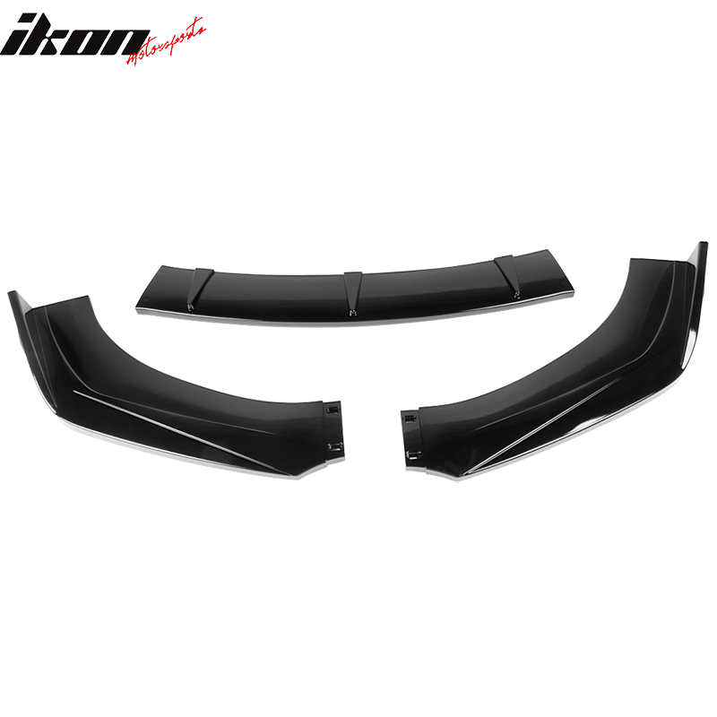 Universal Valance Front Bumper Lip Splitter Chin Spoiler 3PC PP