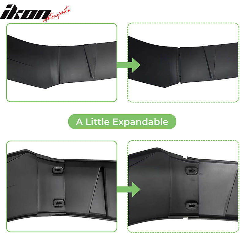 Universal Valance Front Bumper Lip Splitter Chin Spoiler 3PC PP