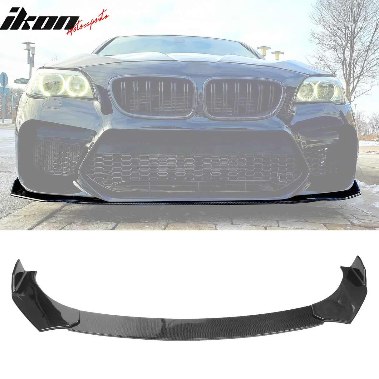 Universal 62"-66" A Style Front Bumper Lip ABS 3PC