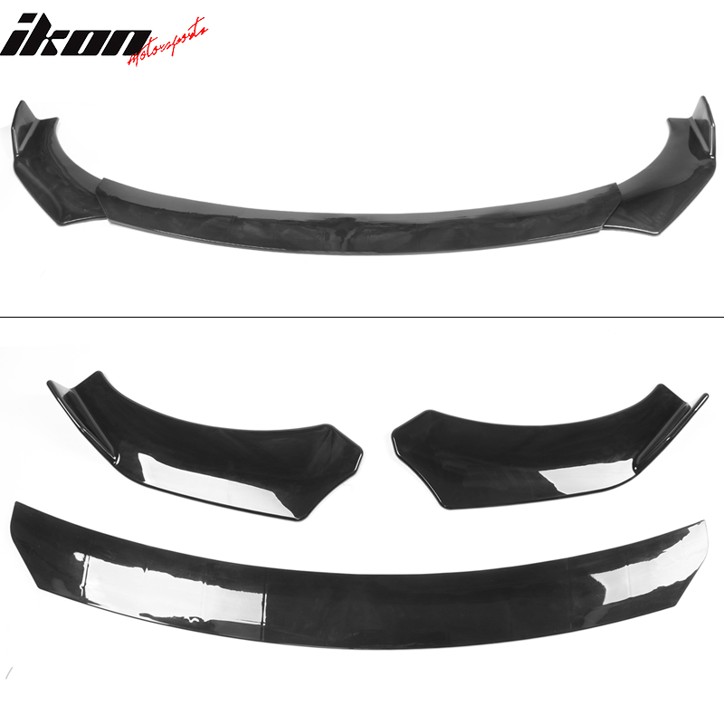 Universal 62"-66" A Style Front Bumper Lip ABS 3PC