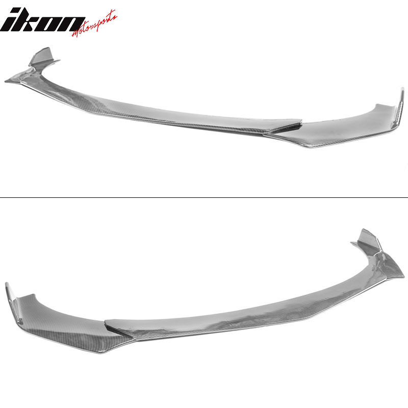 Universal 62"-66" Adjustable B Style CF Print Front Bumper Lip 3PCS