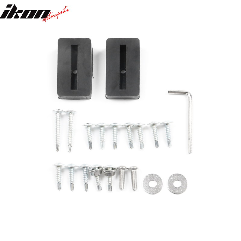 Honda Civic 62"-66" 3PCS B Style Black Front Lip with Strut Rods