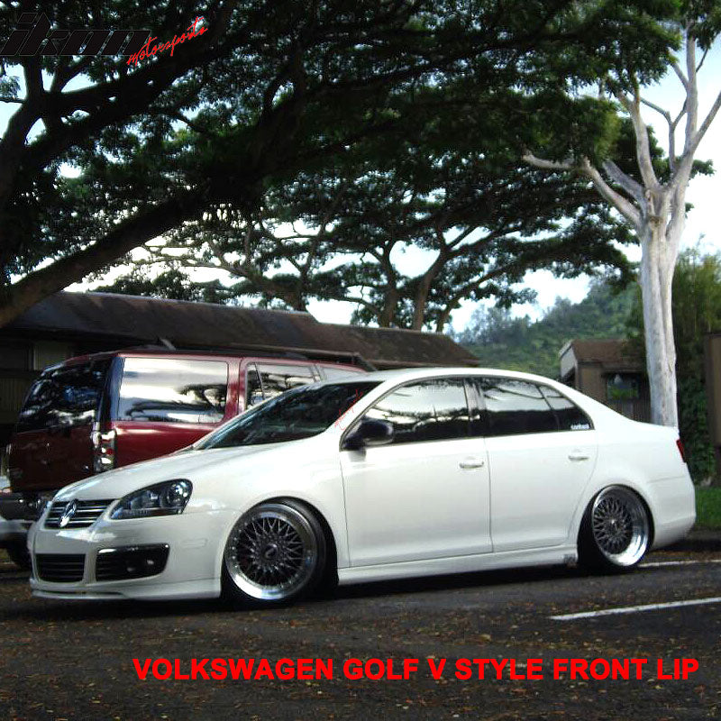 2005-2010 VW Golf MK5 GTI Jetta V-Style Front Bumper Lip Spoiler PU