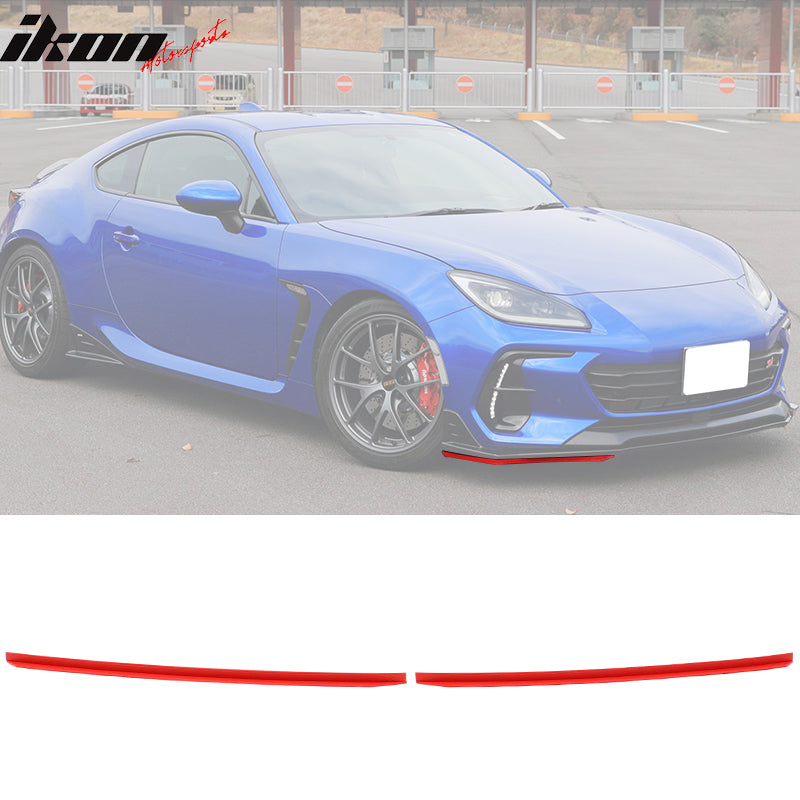 2022-2025 Subaru BRZ STI Style Black Front Lip Red EPDM Lip Cover ABS