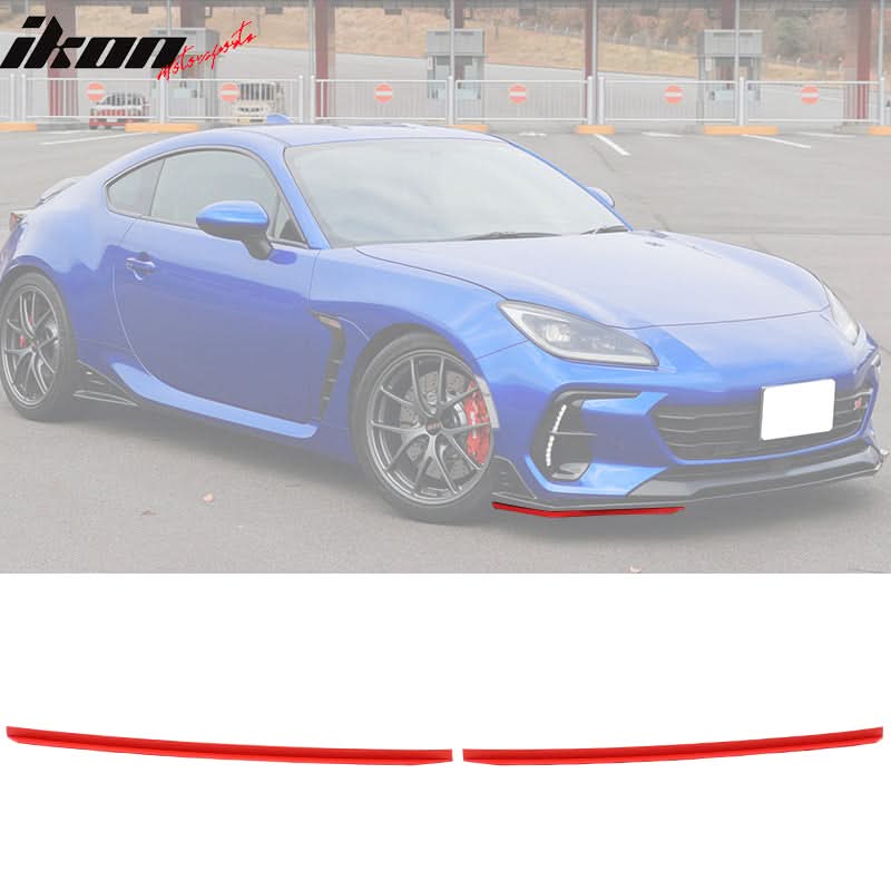 2022-2025 Subaru BRZ STI Style Black Front Lip Red EPDM Lip Cover ABS