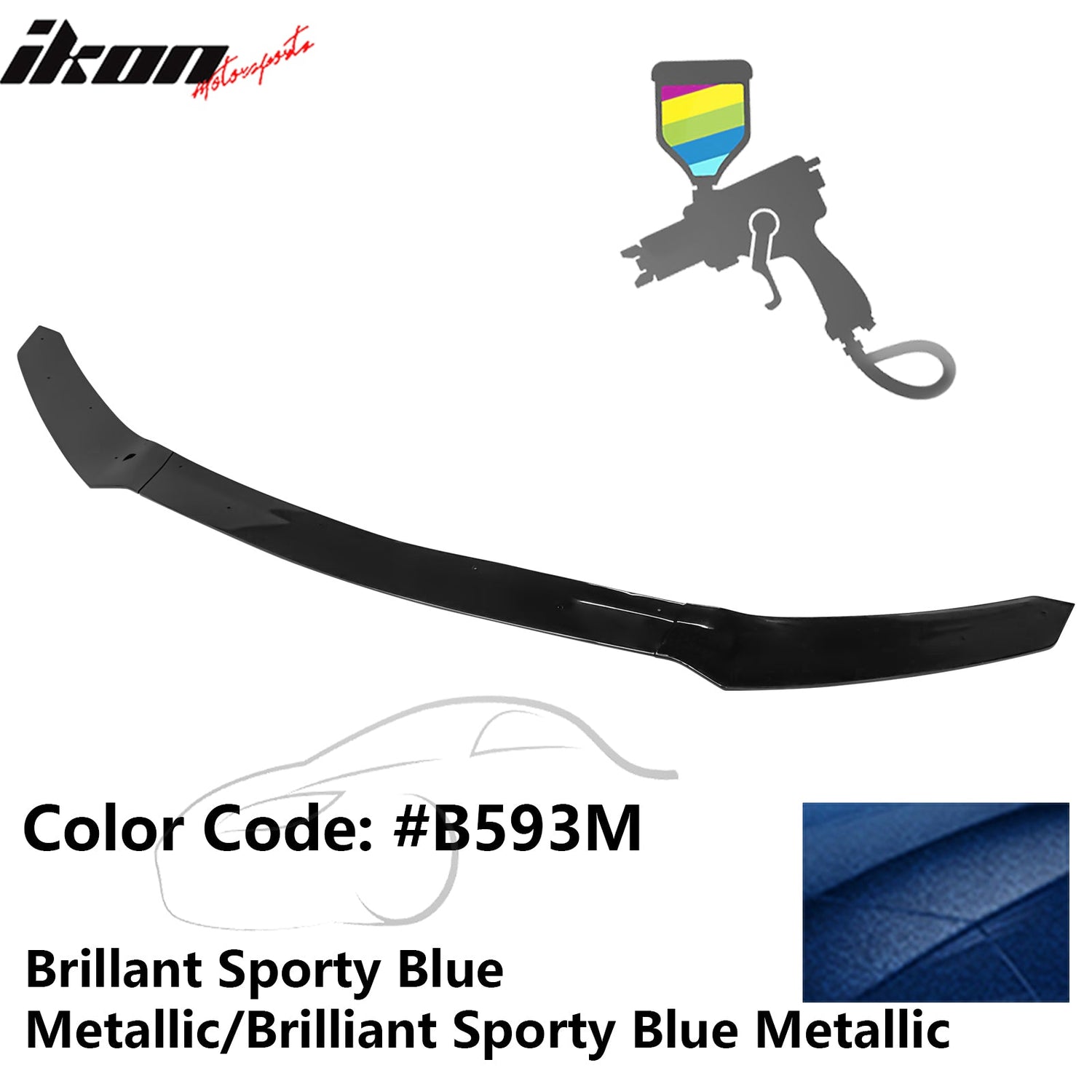 2017-2021 Honda Civic Hatchback HFP Style Front Bumper Lip PP 3PCS