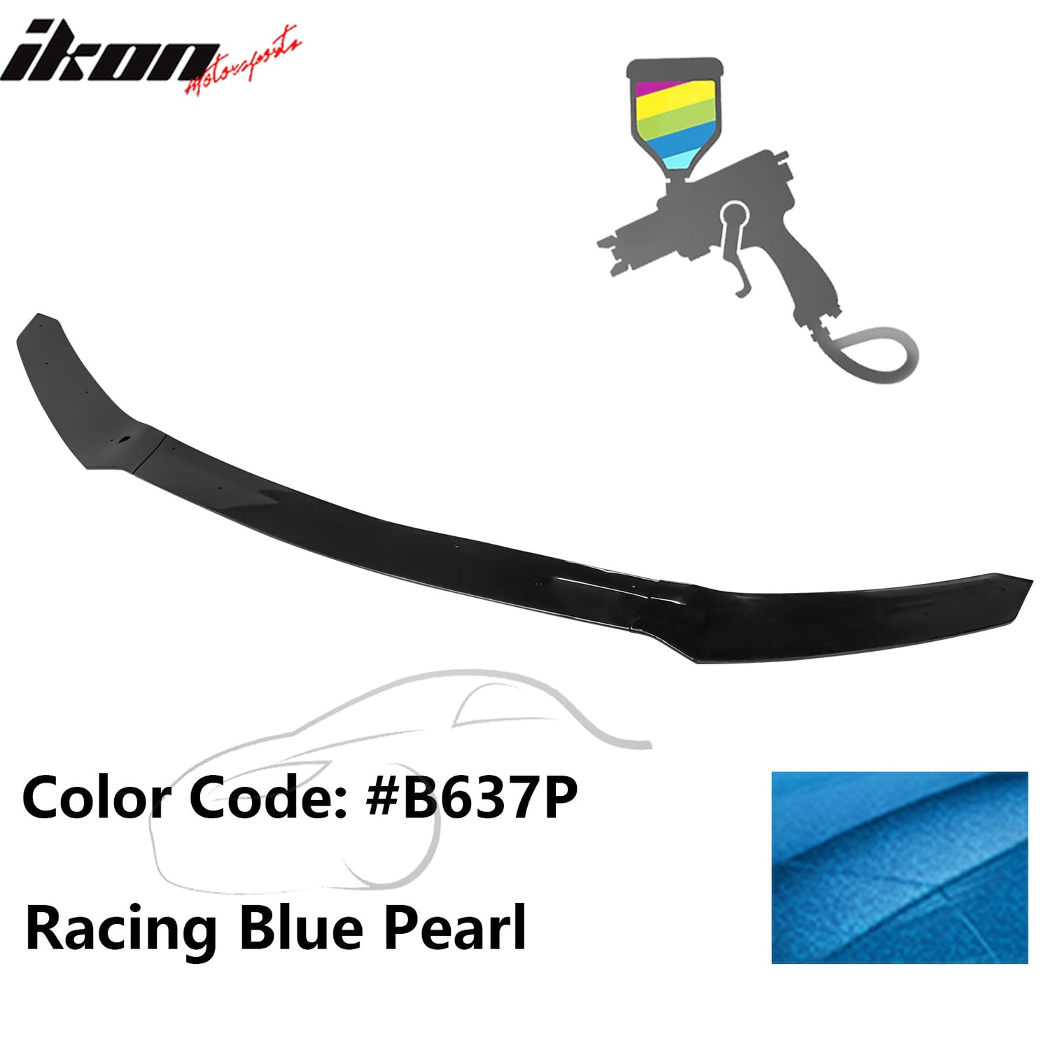 2017-2021 Honda Civic Hatchback HFP Style Front Bumper Lip PP 3PCS