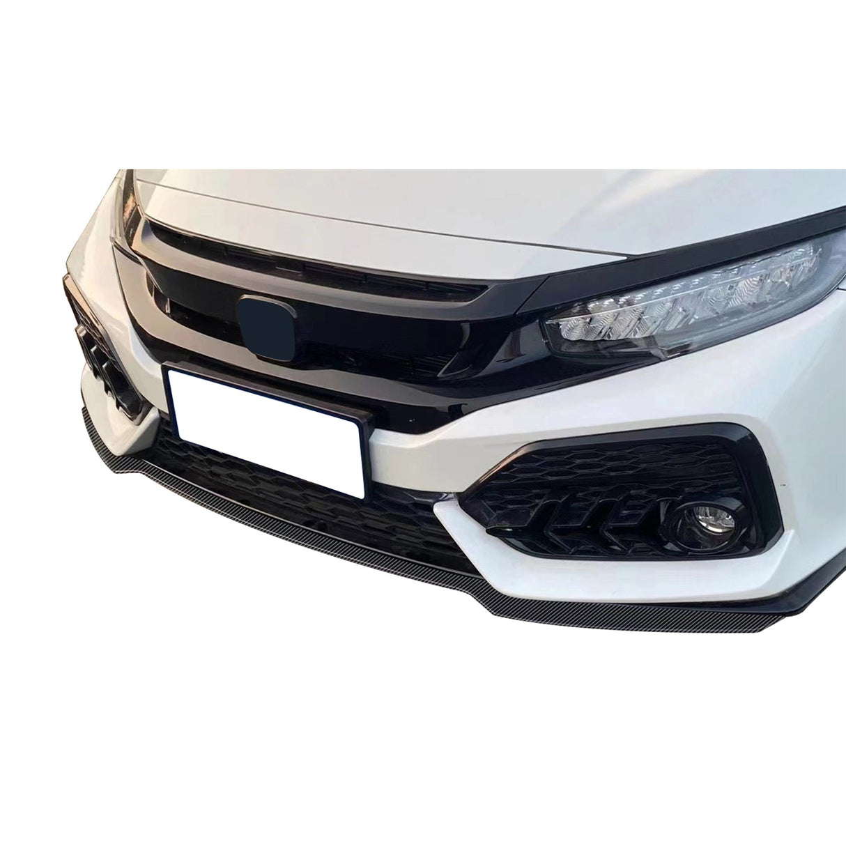 2017-2021 Honda Civic Hatchback HFP Style Front Bumper Lip PP 3PCS