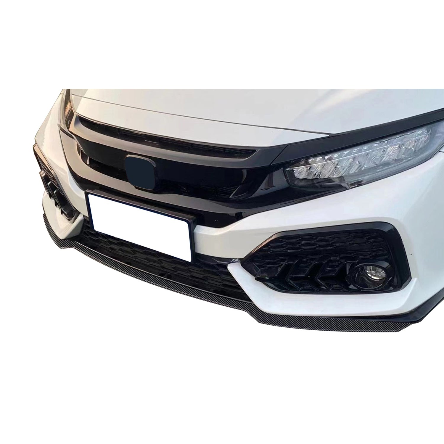 2017-2021 Honda Civic Hatchback HFP Style Front Bumper Lip PP 3PCS