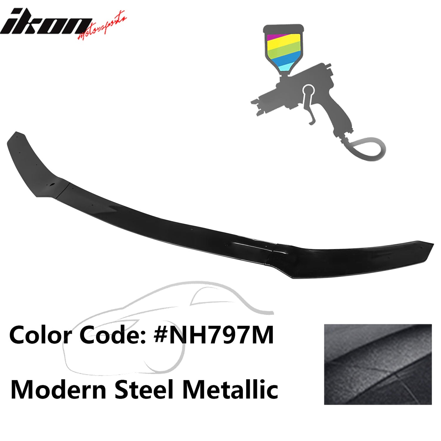 2017-2021 Honda Civic Hatchback HFP Style Front Bumper Lip PP 3PCS