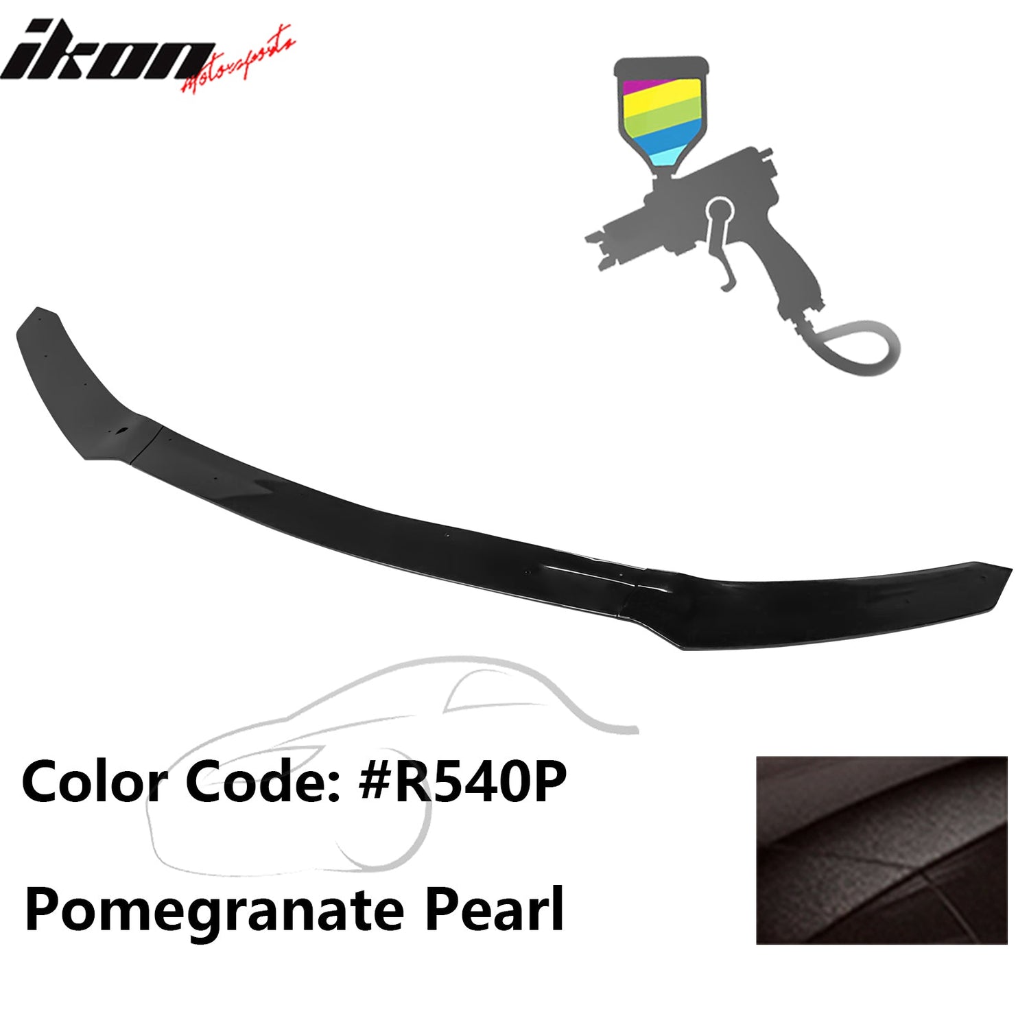 2017-2021 Honda Civic Hatchback HFP Style Front Bumper Lip PP 3PCS