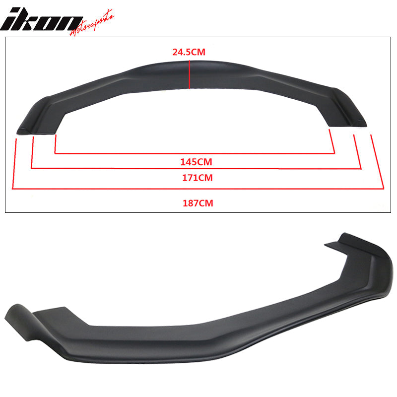 Universal RB Style Front Bumper Lip w/ Carbon Fiber Strut Rods PP