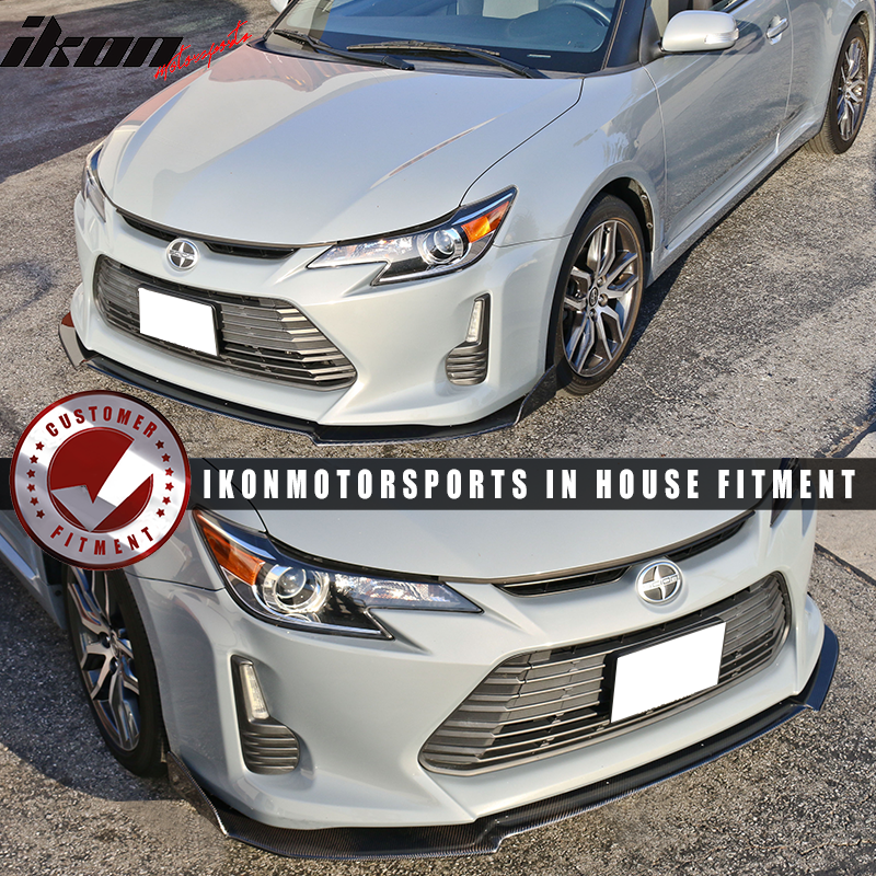 2014-2016 Scion TC V1 Style Front Bumper Lip Splitter Carbon Fiber