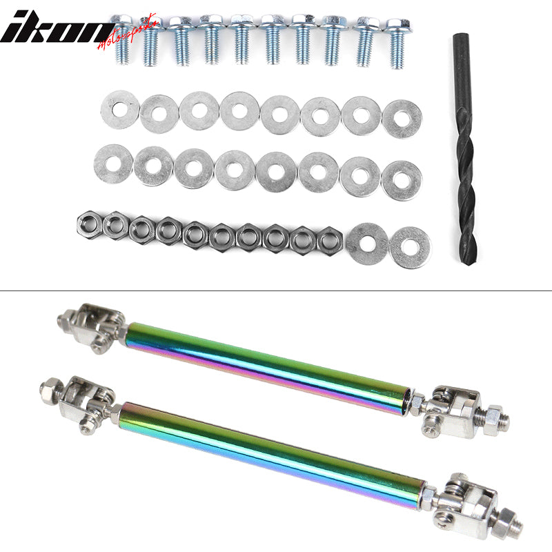 2018-2019 Toyota CHR Front Splitter Lip Matte Black PP & NEO Rods