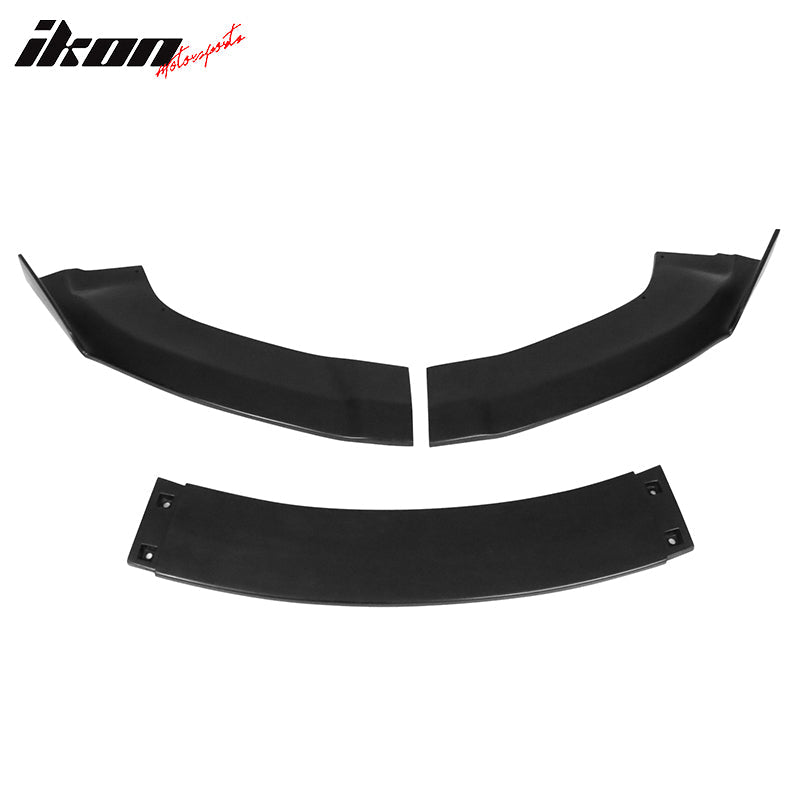 2012-2016 Tesla Model S Sedan IKON Black Front Bumper Lip Spoiler PU