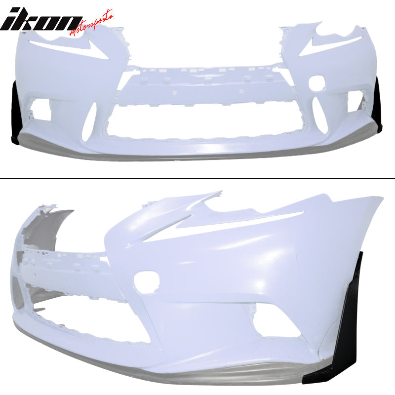 2014-2016 Lexus IS F Sport JDM Unpainted Front Bumper Winglets PU