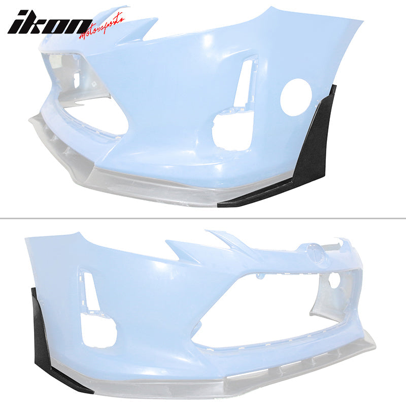 2014-2016 Scion tC Unpainted Front Bumper Lip Winglets 2PC PU