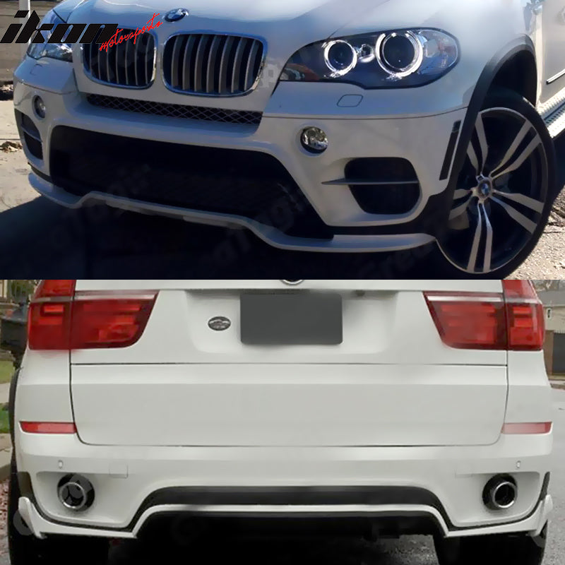 2011-2013 BMW X5 E70 Lci Model Front Rear Bumper Lip Spoiler Kit PP