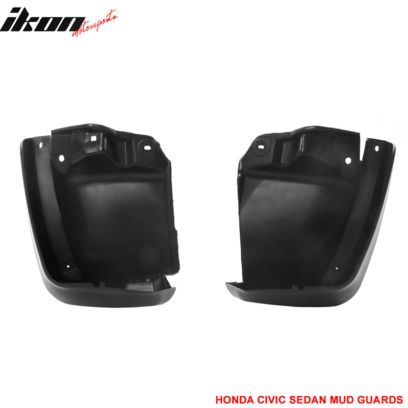 2012-2014 Honda Civic 4Pc 4Dr OE Style Mud Guard Splash Flap Fender PU