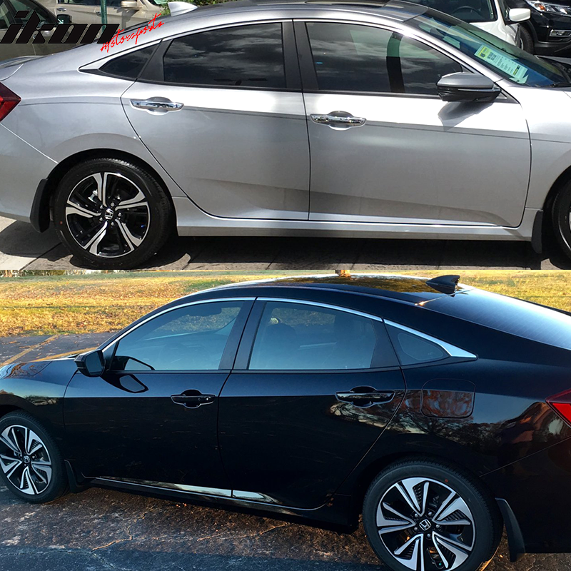 2016-2021 Honda Civic OE Style Unpainted Mud Guards Splash Flaps PP