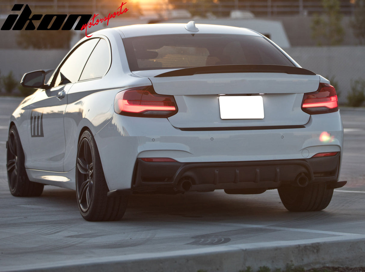 2014-2021 BMW F22 2-Series 2DR Rear Bumper Aprons Unpainted Valance