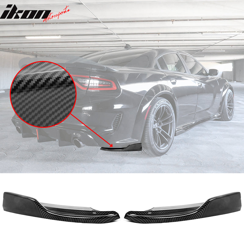 2020-2023 Dodge Charger IKON Matte Black Rear Bumper Side Apron PP