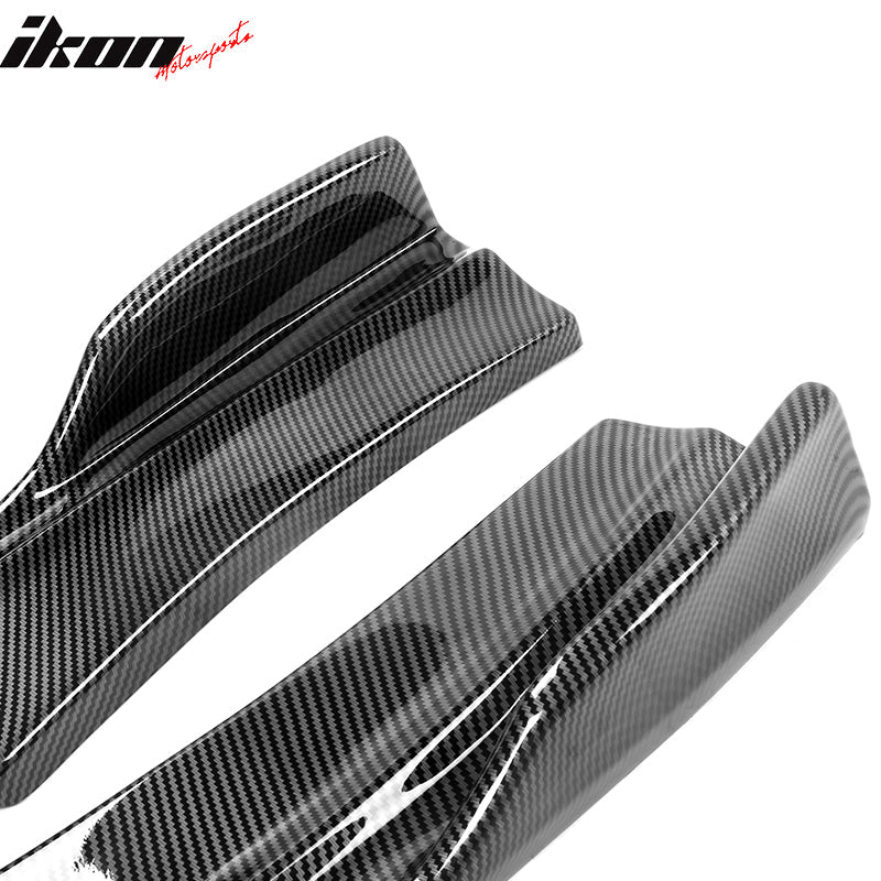 2020-2023 Dodge Charger IKON Matte Black Rear Bumper Side Apron PP