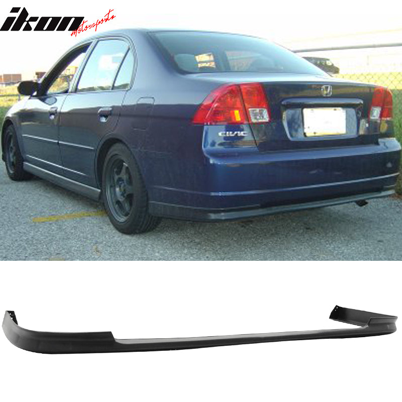 Fits 01-03 Civic Mugen Front + TR Rear Bumper Lip Spoiler - PP
